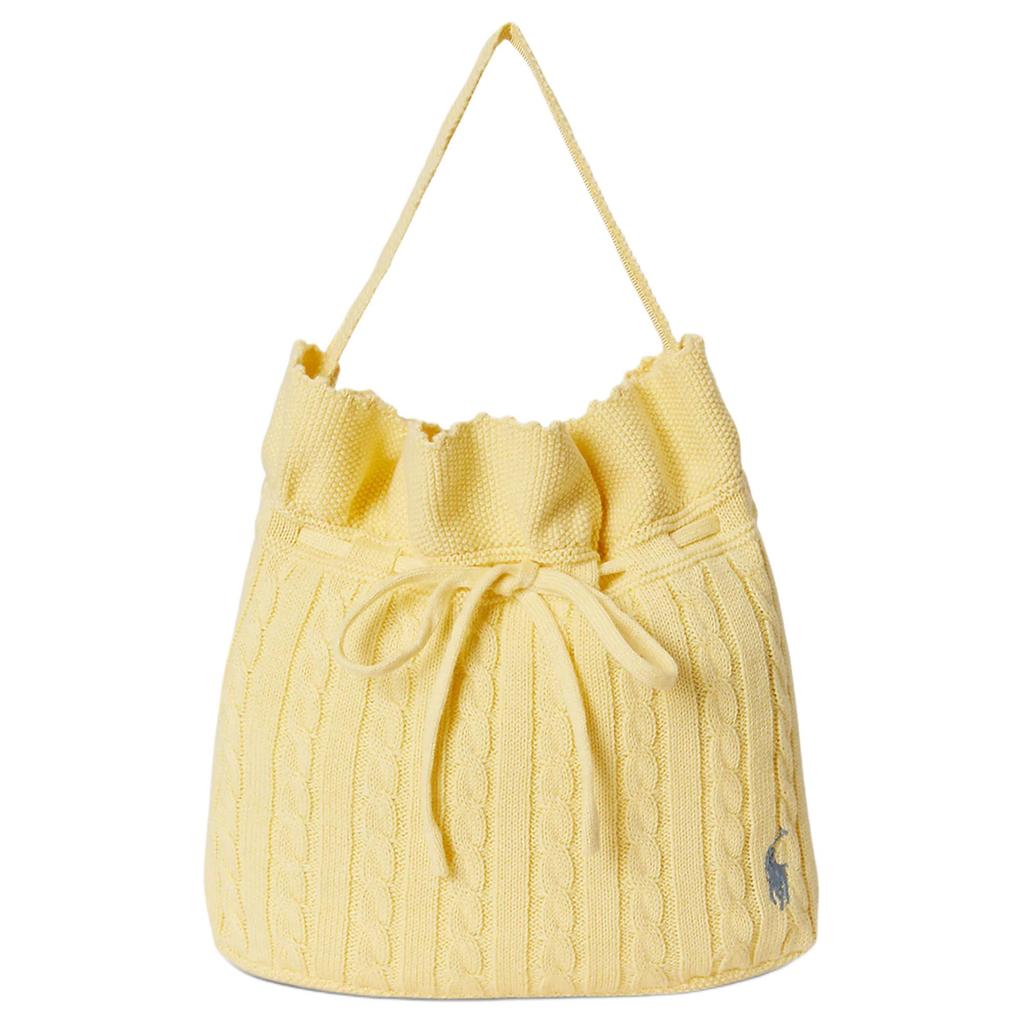 Polo Ralph Lauren Вязаный меланжевый мешок-ведро с кулиской, легкий, с драпировкой, хлопковый, детские сумочки, желтый 313B23037003TBIRDYELLOW