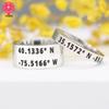 Stainless Steel Engraved Round Ring - Customize with Family Name & Coordinates (Christmas Gift)