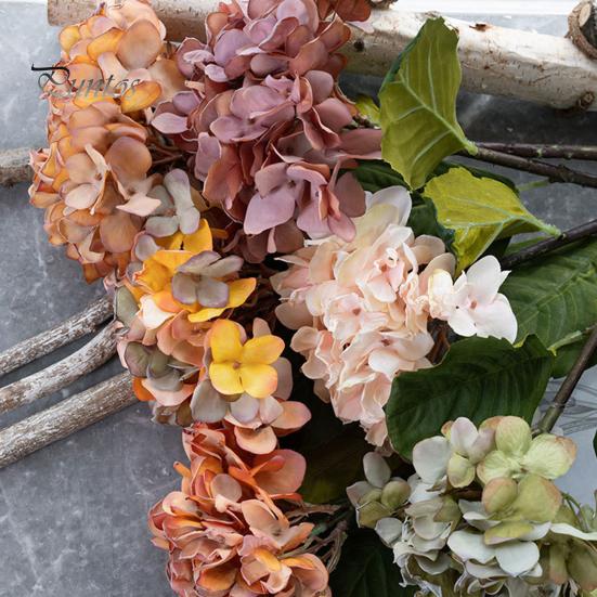 Искусственный цветок, устойчивый к выцветанию, имитация гортензии, реалистичное искусственное растение для украшения дома, свадьбы