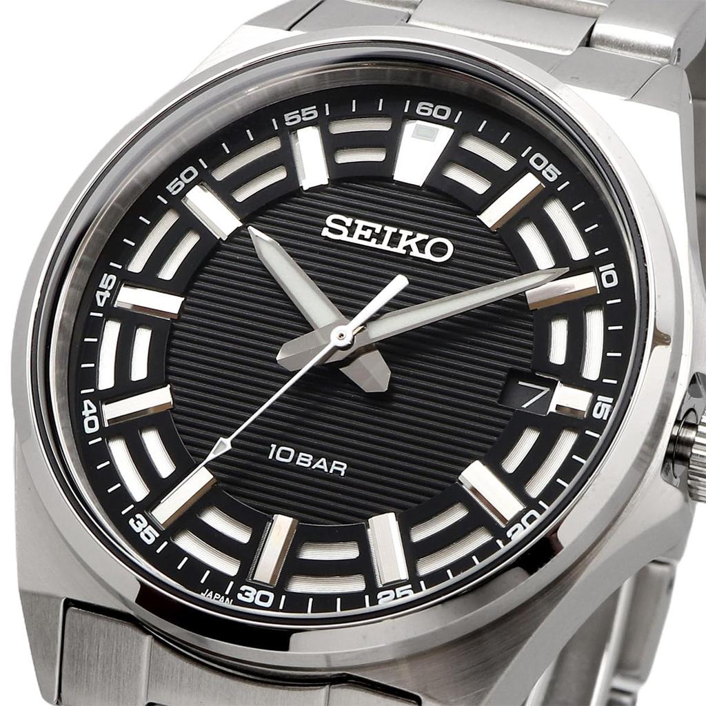 Seiko Quartz Watch Made In Japan SUR505 Black with Simple Band Adjustment Tool Overseas Model [Seiko] Men's [Item]