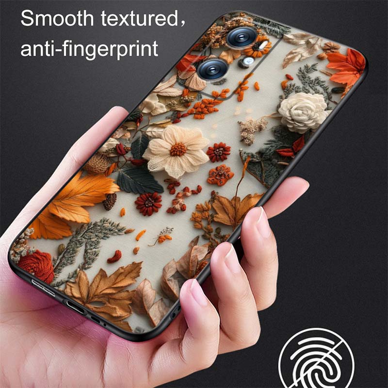 Чехол для телефона с узором «Цветок бабочки» для OPPO Reno 5 6 7 A96 A40 A58 Realme GT A74 A78 Neo2 A74 A78 Find X5 X3 X7 X8 Черный