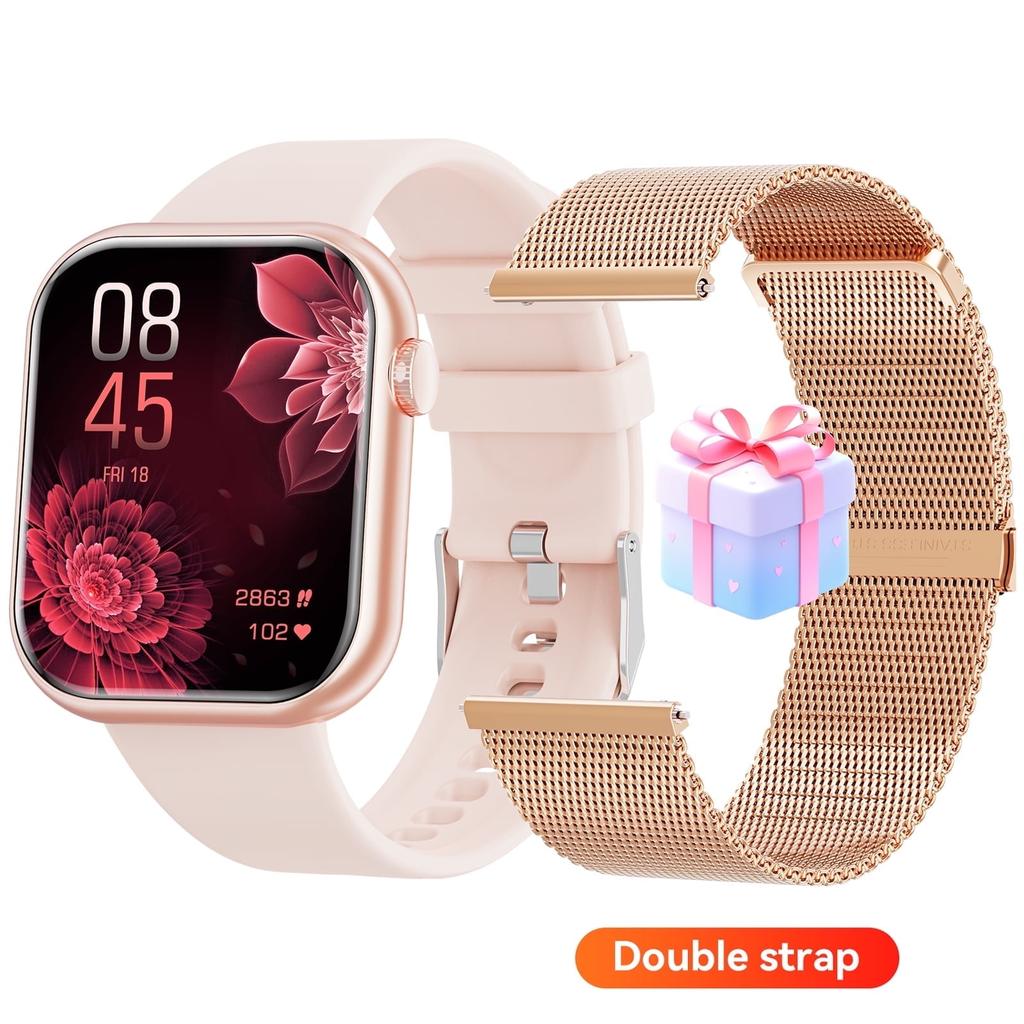 Женские и мужские умные часы со 100 спортивными режимами/вызовами по Bluetooth, водонепроницаемый фитнес-трекер IP67, трекер движения