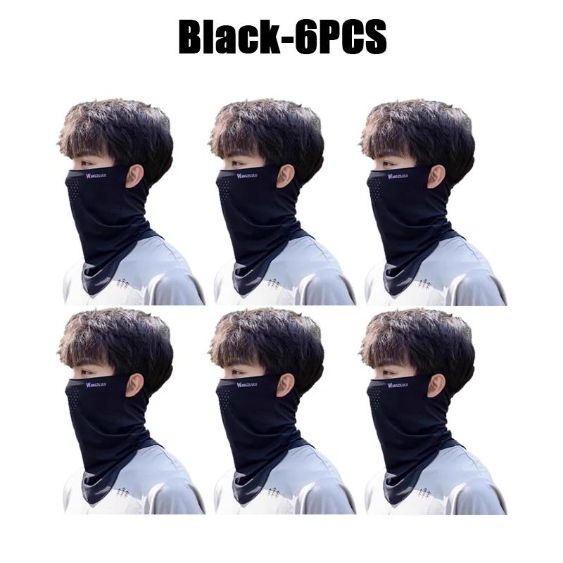 Sun Protection Mask Ice Silk Breathable Ear Loop Mask Elastic Sunscreen Anti-UV Face Covering Thin Breathable Sports Neck Gaiter