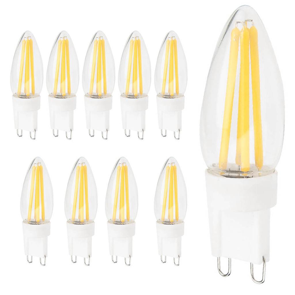 10Pcs G9 LED Bulb 3W Warm White Light Lamp Bi Pin Base Bulb Chandelier Lighting Accessories AC110V