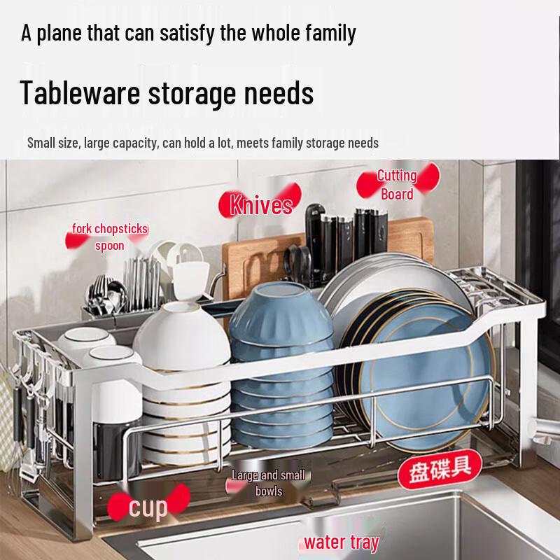 Yingbai Narrow Aluminum Countertop Dish Drying Rack