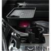 Universal Car Cup Holder Organizer Tray, 2-in-1 Adjustable Drink & Snack Stand for Vehicle Dining, Non-Slip Auto Console Insert