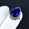 Blue Sapphire Gemstone Ring, 925 Sterling Silver Jewelry, Handmade Ring, Blue Sapphire Statement Silver Ring, Birthday Gifts For Birthday