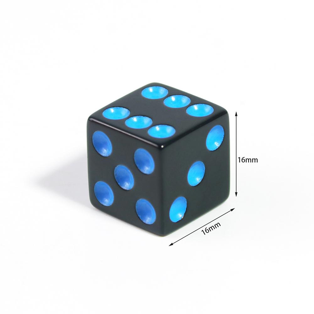 16мм Кубики 6-гранные Непрозрачные Кубики 10 шт. Квадратные Углы Цветные Точки D6 Кубики для Настольной Игры Классной Математической Игры
