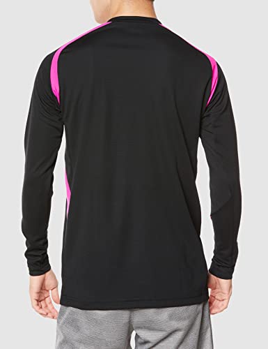 Volleyball Game Shirt, Long Sleeve, Moisture-Wicking, Quick-Drying, Junior Available, V2MA2123, Unisex, Black x Magenta, XS