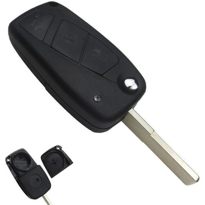Корпус ключа для Fiat Panda 2003-2012 Плип пульт 3 Кнопки с Лезвием Phonillico®