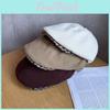 Stylish Cap Newsboy Women Casual Breathable Beret Hat With Plaid Wide Brim