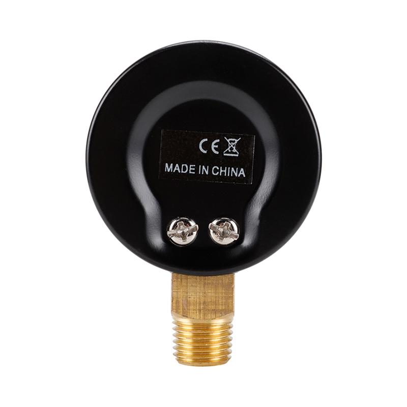 TS-50-15psi 0-15psi/0-1bar Dual Scale Water Pressure Dial 50mm Manometer Hydraulic Pressure Gauge for Fuel Oil/Air/Oil/Water