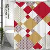 Нерегулярная квадратная геометрическая шторка для душа, Декоративная шторка для душа для ванной, Водонепроницаемая шторка для душа с крючками