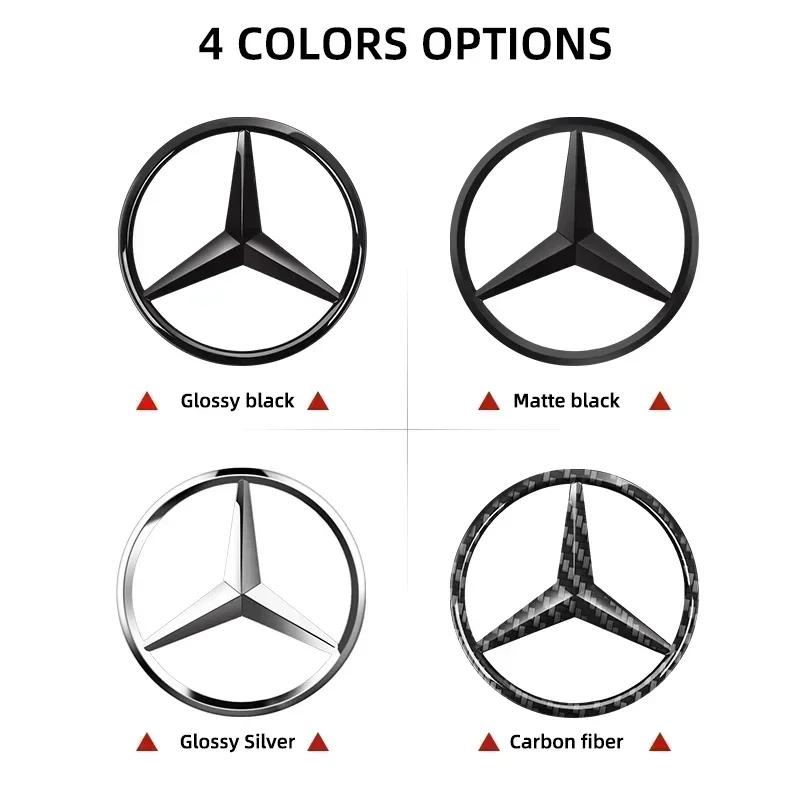 1pc 52mm 57mm Car Interior Steering Wheel Emblem Badge Stickers Accessories For Mercedes Benz AMG Class W204 W205 W203 W206 W220 TNT8