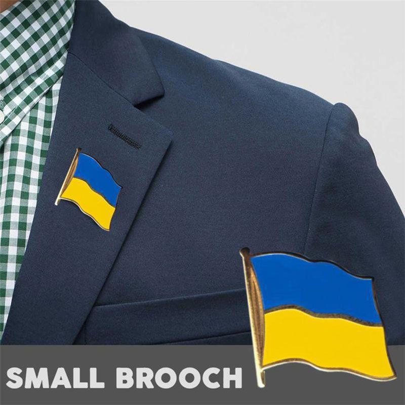 Великобритания Украина Металлическая Брошь Флаг Голубь Мира Двойной Флаг Значок Патриот Spot Badge