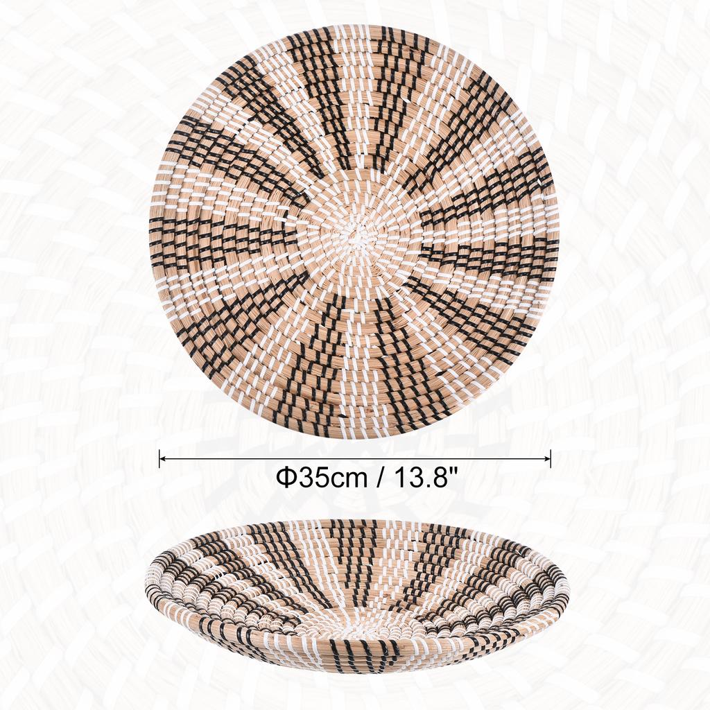 35 см подвесная плетеная настенная корзина из натурального ротанга настенная корзина декоративная бохо фермерский деревенский декоративный стол для гостиной