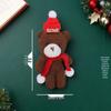 Christmas Blush Bear Plush Keyring with Scarf - Cute One-Piece Bag Charm Toy Gift