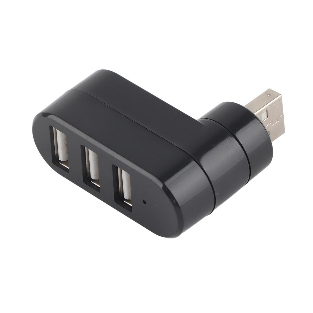 Мини-разветвитель USB, портативная док-станция USB 2.0, 3-портовый разветвитель, расширительный концентратор с поворотом на 180 градусов