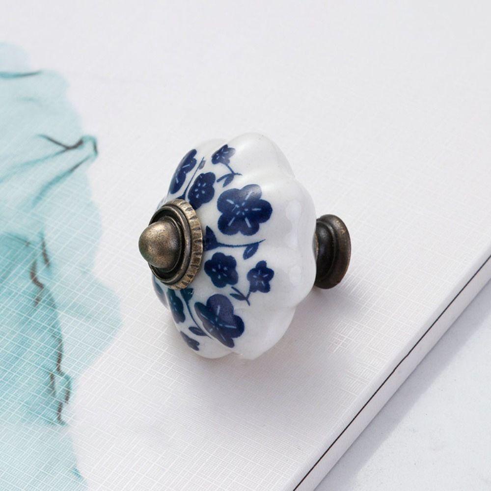 Керамика и сплавы Винтажная дверная ручка Разноцветная мебельная ручка-тыква для гардероба