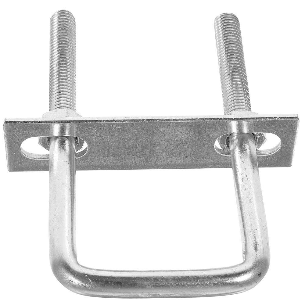 2Sets Iron Square Clamp Right Angle U-bolt Squa Bolt Durable Pipe U-clamp