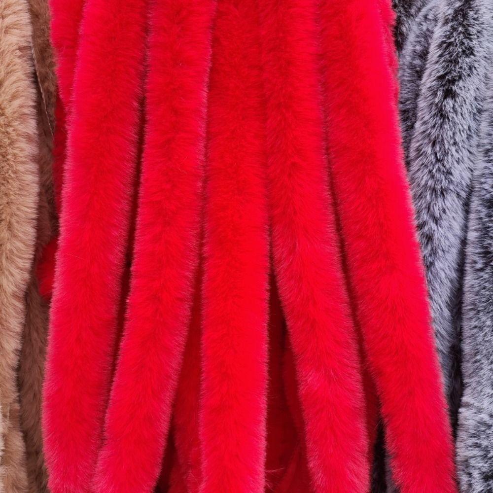 Handmade Wool Tops Fluffy Trim 1M Artificial Fur Stripe Decoration Faux Fur Ribbon Tape
