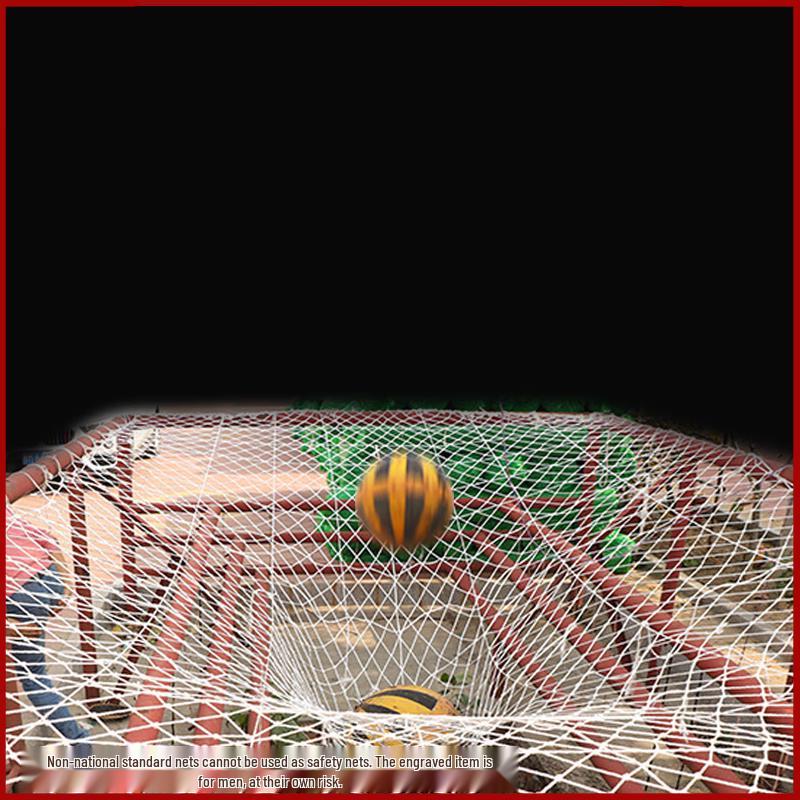 OUPUWEI White Nylon Safety Net (8mm Rope, 10cm Mesh)