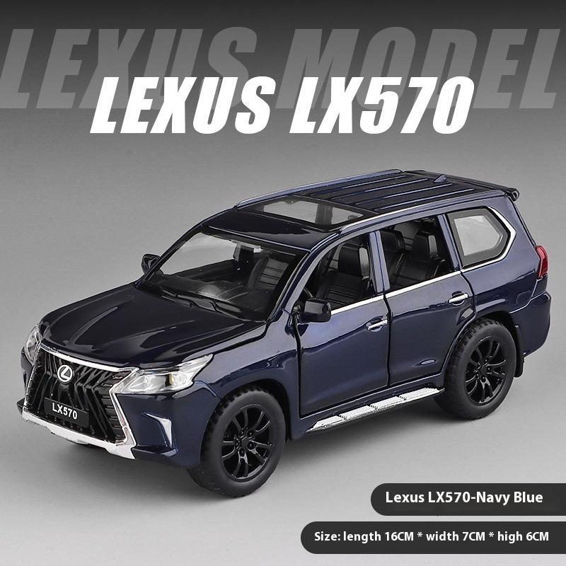 PHL1  1:32 LEXUS LX570 SUV Alloy Off Road Diecast Metal Model Sound & Light Toy Home Decoration Trendy Ornaments Children Toy Present