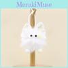 Bow Cuter Coal Ball Doll Keychain Pp Cotton Stuffed Charm For Bag Decoration
