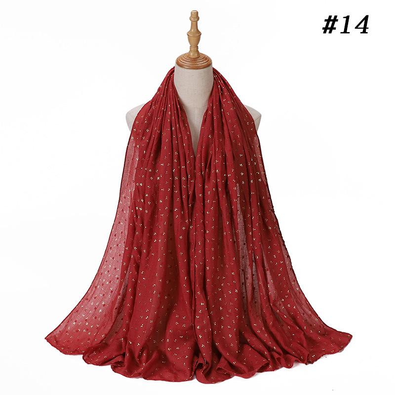 Glitter Cotton Linen Scarf Women Hijab Plain Soft Turban Shawl Bronzing Women Printed Floral Hijab Shawls Bandana African Scarf