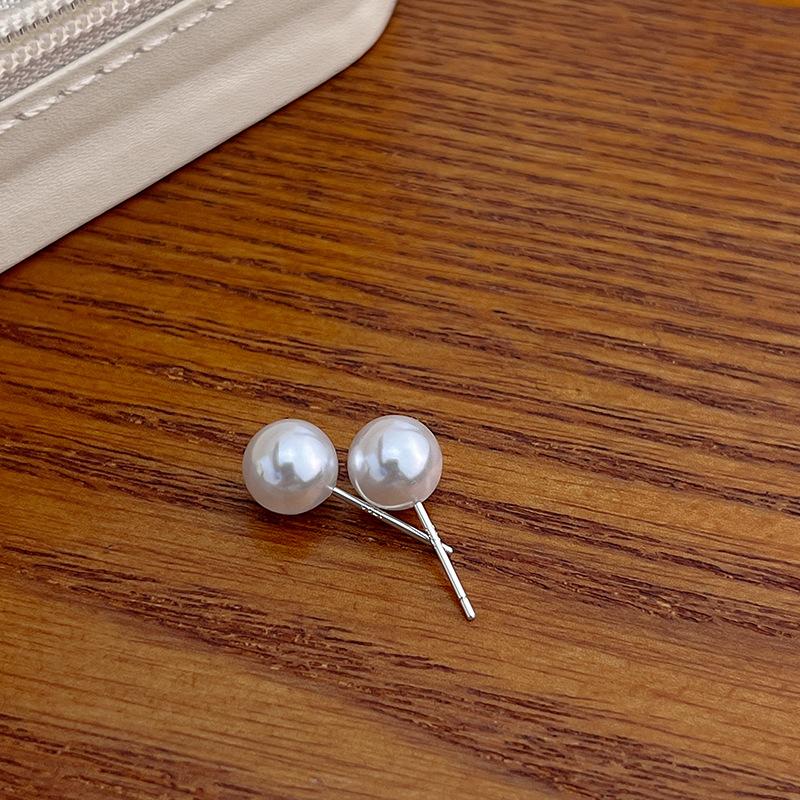 Для женщин серьги ювелирные изделия корейские очаровательные простые серьги гвоздики круглые жемчужные серьги аксессуары