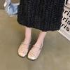Square Head Grandma Shoes, Small Fragrant Style Gentle Mary Jane Shoes 2025 New Spring Flat Sole Shoes Temperament Women's Evening Shoes