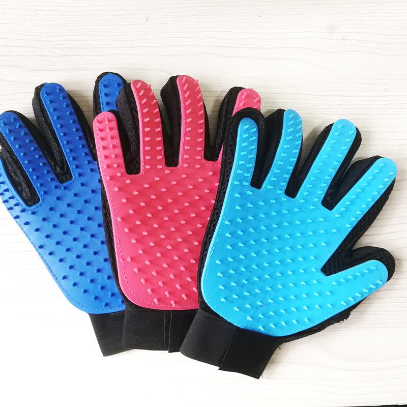 Pet Grooming Gloves: Cat & Dog Hair Removal, Massage, Bath, and Beauty Brush