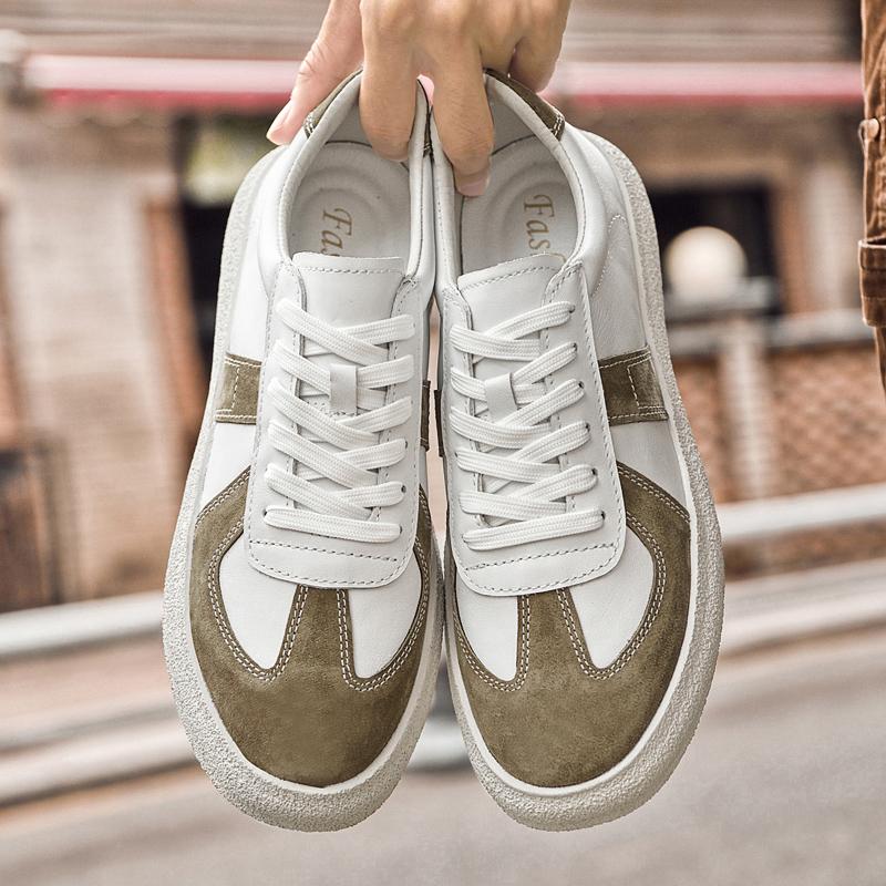 Man Leather Elevator Sneakers Men Height Increase 6cm Chunky Shoes Sports