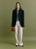 MOAT Alpaca Single Half Jacket (Dark Navy)