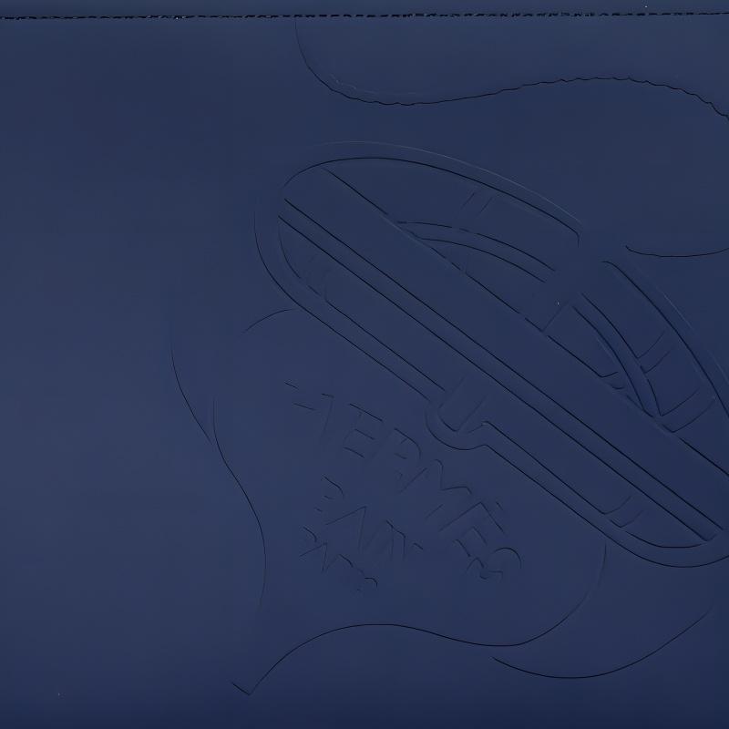 Hermes Neobain Thalassa 28 Узорчатая нейлоновая сумка-клатч Средняя женская сумка-клатч Темно-синий H103748MV01