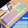 V2 104-клавишная клавиатура, механическая игровая клавиатура, водонепроницаемая настольная проводная RGB игровая компьютерная периферия с держателем для телефона
