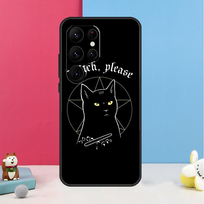 Witch Cat Case For Samsung Galaxy S26 S25 Ultra S20 S21 S22 S23 S24 Plus S10 S25 FE Back Cover Shell