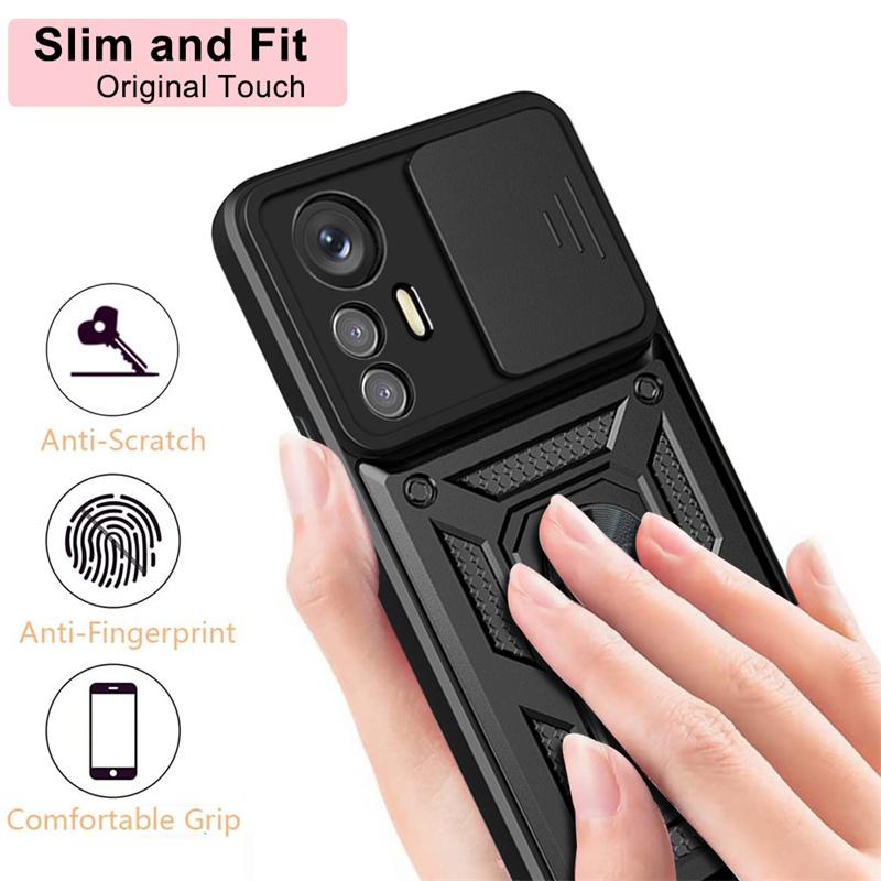 Защитный чехол для объектива камеры Slide для Xiaomi Mi 12 Pro 12X 12Pro Mi12 Lite Xiaomi12 Pro Mi12X Магнитный автомобильный держатель с кольцом-броней