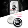 5 шт. 50 шт. 14 мм 1,4 см Наклейка на ключ автомобиля Алюминиевый значок Декаль Для Opel Astra j Insignia Astra g Corsa Zafira Mokka Vivaro Meriva
