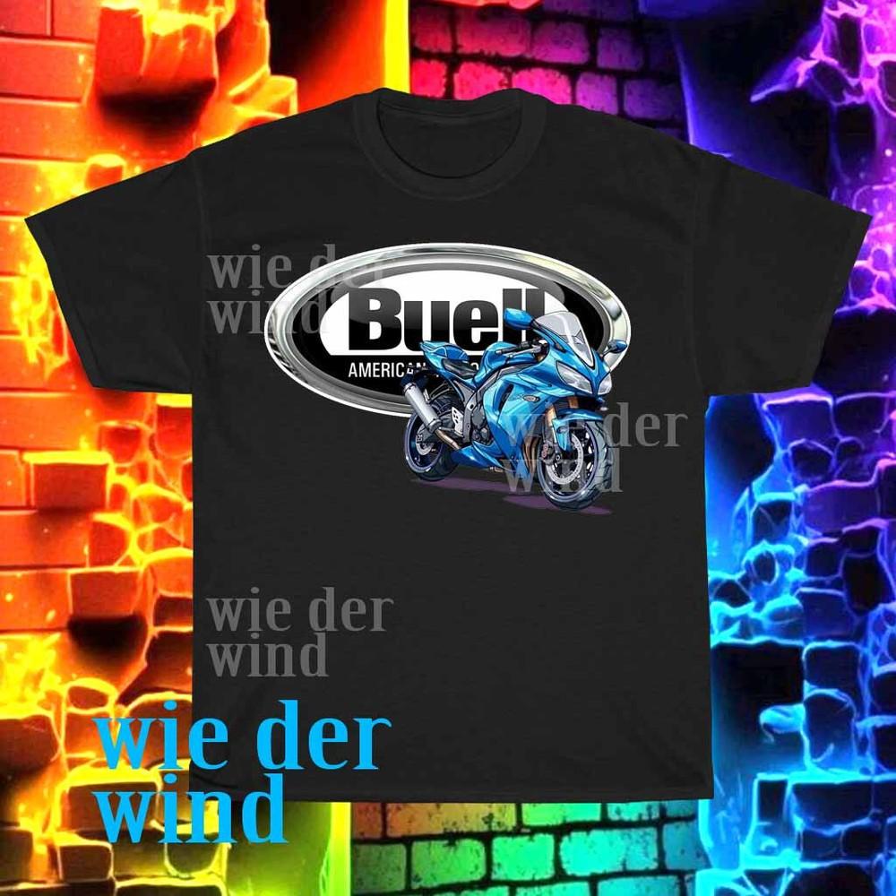 New Buell American Motorcycle logo Men#039;s Tshirt funny size S to 5XL Unisex T-Shirt