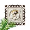 jesus holy family photo frame painting wall hanging home decoration for wall (12inch x12inch) (JIS 061) laser cut