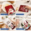 2pcs Absorbent Xmas Hand Towels Reindeer Dish Towels Cleaning Cloth  Winter Home