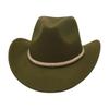 Vintage Ethnic Style Neutral Hat Solid Color And Western Cowboy Hat Felt Hat Woolen Top Hat