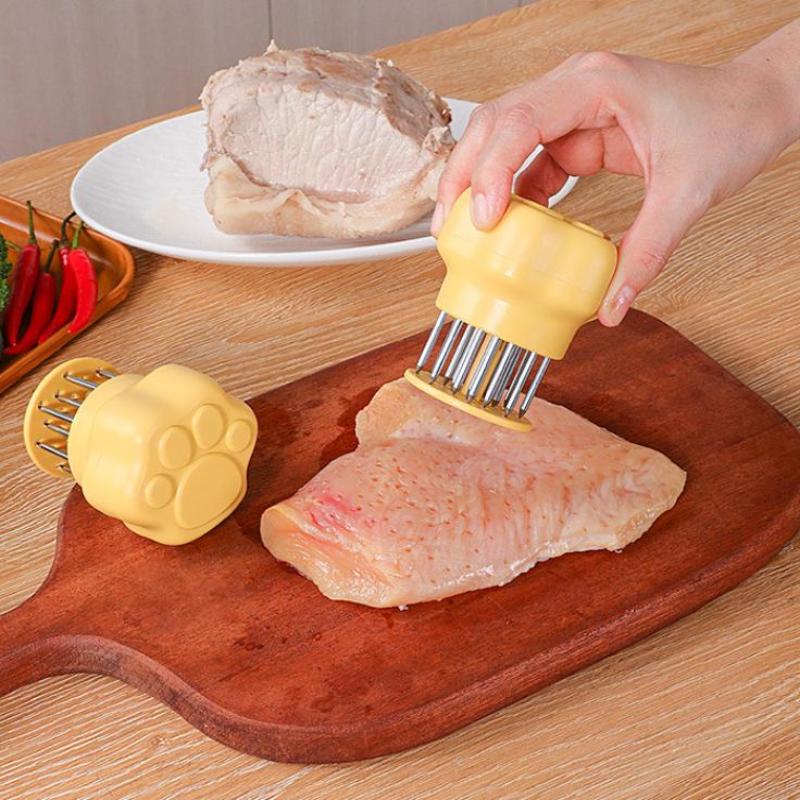 Тендерайзер для мяса из нержавеющей стали в форме кошачьей лапки, игла для отбивания мяса, инструмент для тендерайзера мяса с иглой, мясной молоток, кухонный инструмент
