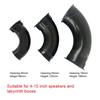 Black Plastic Curved Speaker Port Subwoofer Bass for Reflex Inverted Tube for Loudspeaker Sound Box 36/47/66mm Inner Hol
