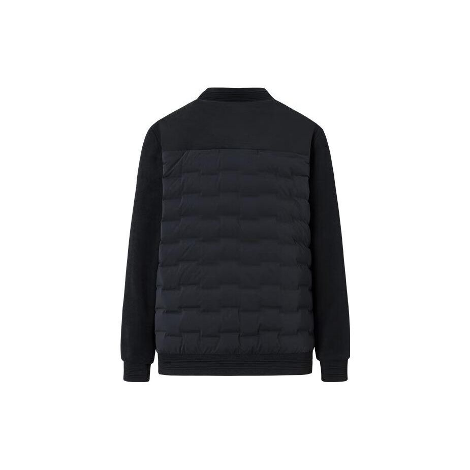 Anta Тренировочная серия однотонная утолщенная тканая куртка на молнии мужская куртка базовая-черная 152347631-2