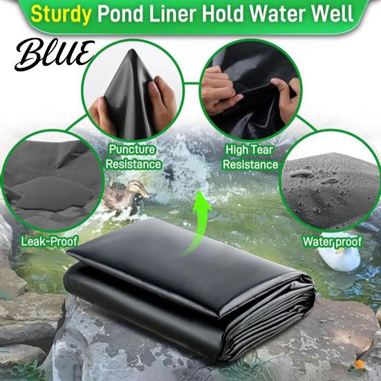 Outdoor Ecological Pond Lining Liner 4x7ft/6.5x10ft/7x10ft HDPE UV Resistant Preformed Aquaculture Heavy Duty Underlayment Easy Cutting for Fountain,