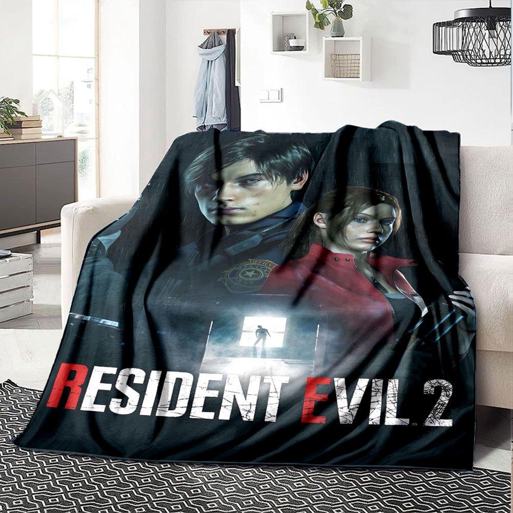 1 шт. Плед Resident Evil 8 Мягкий теплый плед для дома, офиса, путешествий Всесезонное уютное постельное белье Подарок, Уютный офисный аксессуар
