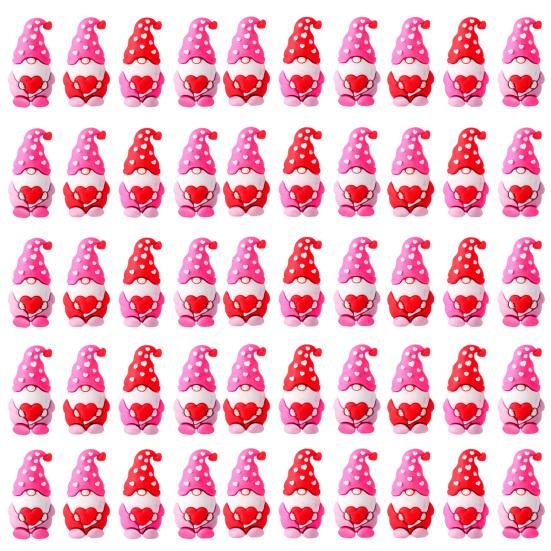 Набор мини-фигурок гномов для игры в прятки День святого Валентина Гномы-сердечки Красный Розовый Уникальный Декор для дома и стола Романтические подарки