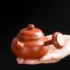 Chaozhou-Kung Fu Tea Set, Hand Pulled Pot, Semi Handmade, Red Clay, Purple Sand Pot, Small Capacity, Ball Hole, Filtered Tea Mak